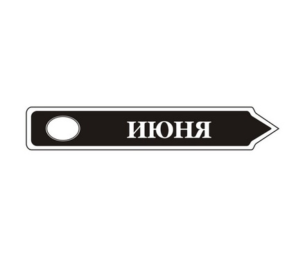 Акриловий штам TRU107-6 Июнь, розмір 7х1,2 см