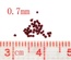 Мікробісер 0.7мм, червоний, 100, 1 шт.