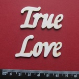 Чіпборд від Вензелик - Слова "True love', ширина фрази: 104 мм