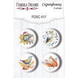 Набір скрап-фішок 4шт. Colors of Autumn 417, ТМ Фабрика Декору