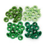 Люверсі - WeRM - Aluminum Green, 60 штук, 4 зелених кольорі