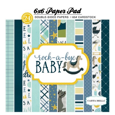 Набір паперу Carta Bella Rock-A-Bye Boy 6x6 Paper Pad, 15х15см