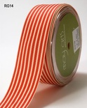 Стрічка Red/Ivory Stripes, колір червоний/ бежевий, ширина 3,8см, довжина 90 см
