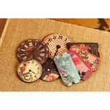 ЦІНУ ЗНИЖЕНО! Набір деревʼяних прикрас Prima - Годинник та квитки - Wood Clocks & Tickets Rosarian