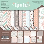 Набір двостороннього паперу від Scrapmir - Happy Days, 30x30см, 10 шт.
