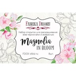 Набір листівок для розмальовування аква чорнилом Magnolia in bloom, ТМ Фабрика Декору