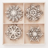Набір деревʼяних прикрас dpCraft (Dalprint) - Snowflakes, 20 шт.