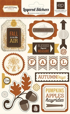 Наліпки від Echo Park - Reflections Fall LayeRed Stickers