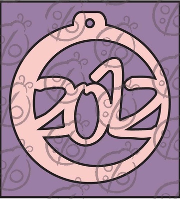 Чіпборд. Ярлик "2012", 1 шт.