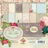 Набір одностороннього скрап-паперу від Craft & You Design - TEA TIME, 15x15см, 36 шт., 190 г/м²
