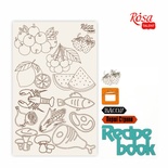 Чіпборд для скрапбукінгу від ROSA TALENT - Recipe book 4, білий картон, 12,620 см