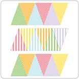 Паперові прикраси - Прапорці "Summer Pastel Mini", кольори пасльні, 36 шт.