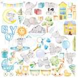 Аркуш з картинками для вирізання My cute Baby elephant boy 30,5x30,5см, ТМ Фабрика Декору