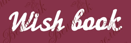 Чіпборд від Вензелик - Напис "Wish book", розмір: 33x160 мм