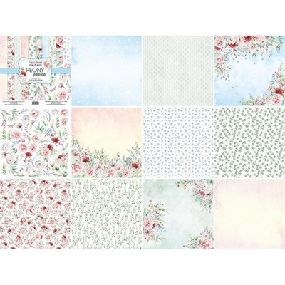 Набір скрап-паперу Peony garden 20x20см, ТМ Фабрика Декору