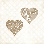 Чіпборд Blue Fern StudiOs-Floral Hearts