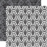 Аркуш скрап-паперу Echo Park - Onyx Damask, 30x30 см