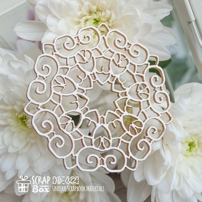 Чіпборд ScrapBox - Ажурна Серветка маленької Hb-022