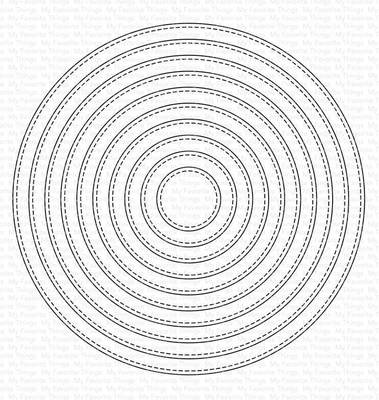 Ніж для вирубки My Favorite Things - A2 Stitched Circle STAX Die-namics, 10 штук