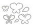 Набір ножів для вирубки з штампиками Sizzix - Framelits Die Set 6PK w/Stamps - 6 шт.