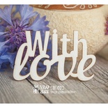 Чіпборд ScrapBox — напис With love Hi-170