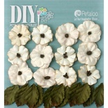Набір квітів і листочків Petaloo - DIY - Petitesx24 - Teastained Cream