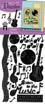Набір наліпок - висічок HOTP - Music Dazzles Black, розмір 1022,5см, 33