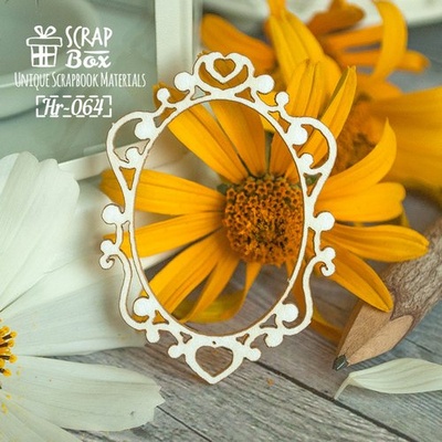 Чіпборд ScrapBox — маленька рамка з сердчком Hr-064
