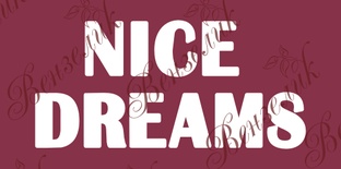 Чіпборд від Вензелик - Напис "Nice dreams", розмір: 26x55 мм