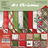 Набір двостороннього паперу 20х20см від Scrapmir Art Christmas 10 шт.