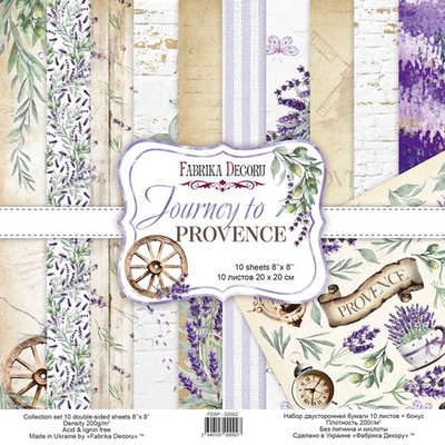 Набір скрап-паперу Journey to Provence, ТМ Фабрика Декору