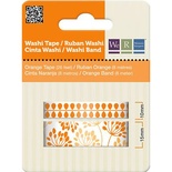 Паперовий скотч Washi Tape Orange, довжина 16 м, ширина 10 - 15 мм, 2 шт.