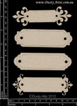 Чіпборд від Dusty Attic - Name Plates №5, 4 шт.