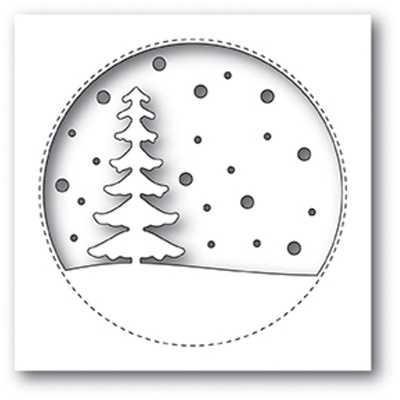 Ножі від Memory Box — Snowy Tree Circle craft die