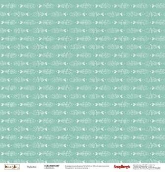 Папір для скрапбукінгу від ScrapBerryʼs - Басик - Рубалка, 30,5x30,5см, 190 г/м², двосторонній, 1 аркуш