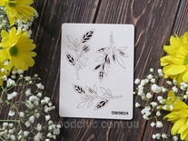 Чіпборд набір букетики листяні 2 від WOODchic, 3,8x6,6 см