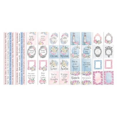 Набір смужок з картинками для декорування Shabby love 5шт., ТМ Фабрика Декору