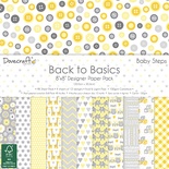 Набір паперу Dovecraft - Back to Basics Baby Steps (20x20см), 48 аркушів, односторонній