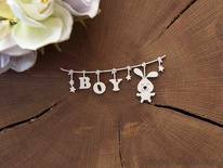 Чіпборд "Підвіска дитяча "Boy" від WOODchic, 9x4 см.