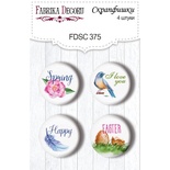 Набір скрап-фішок 4шт. Colorful spring EN 375, ТМ Фабрика Декору