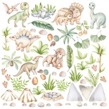 Аркуш з картинками для вирізання Dinosauria 30,5x30,5см, ТМ Фабрика Декору