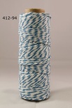 Бавовняний шнур від Baker's Twine - Turquoise, 2 мм, колір бірюза/білий, 1 м