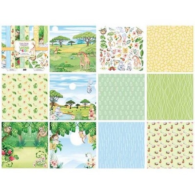 Набір скрап-паперу Safari for kids 30,5x30,5см 10 аркушів, ТМ Фабрика Декору
