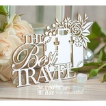 Чіпборд ScrapBox — напис «The Best Travel» з валізою Hi-357