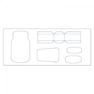 Ножі від Sizzix - ScoreBoards XL Die - Canning Canning 3-D, 3-D - Банки консервні, 3-D