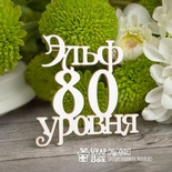 Чіпборд ScrapBox - напис Ельф 80 рівня Hy-002