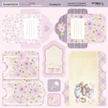 Аркуш двостороннього паперу для скрапбукінгу від Scrapmir - Конверти - Daddy's Princess, 20х20cм