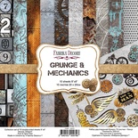 Набір скрап-паперу Grunge & Mechanics 20x20см, ТМ Fabrika Decoru