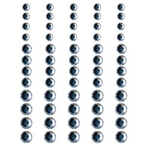 Половинки кристалів на клейовій основі Queen & Co - Rhinestones Snowflake, 60 штук