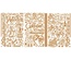 Набір наліпок - висічок HOTP - Wedding Scrap Dazzle Gld, 3 аркуші, розмір 15,223 см, 138 шт., колір золото
